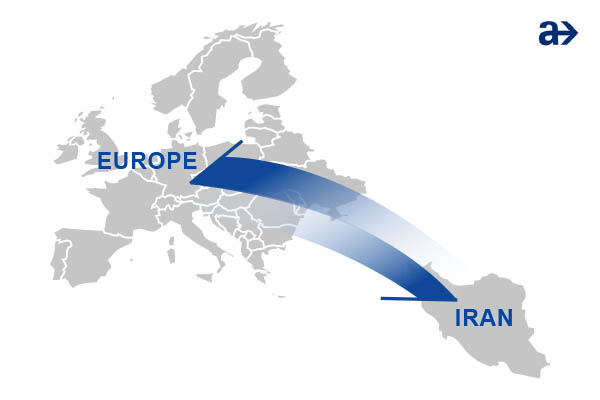 Map Europe Iran