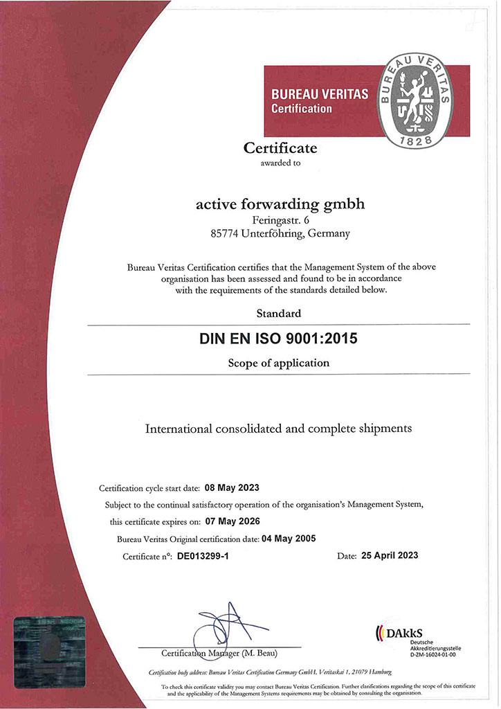 ISO EN 9001:2015